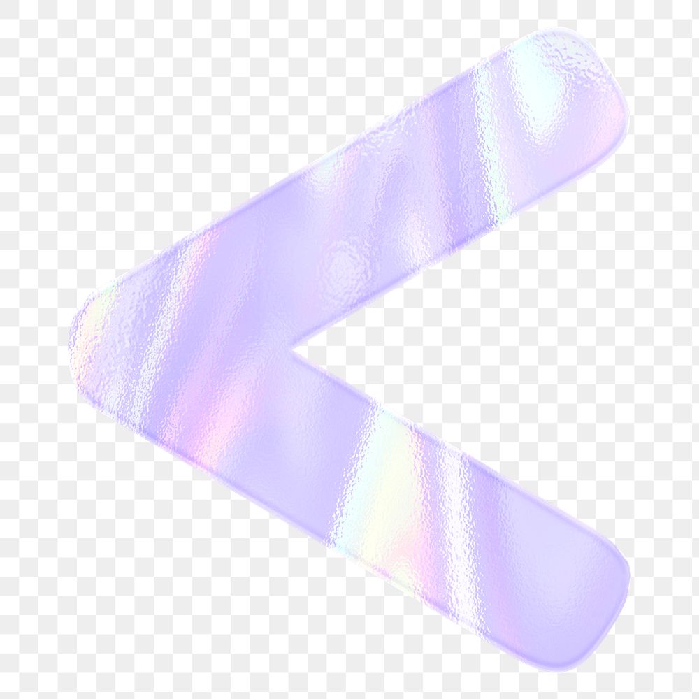 Angle bracket symbol sticker png pastel holographic