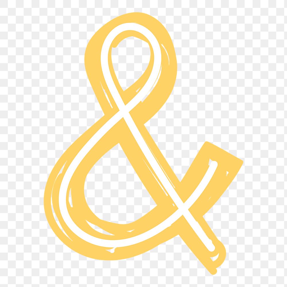 Hand drawn png ampersand sign typography
