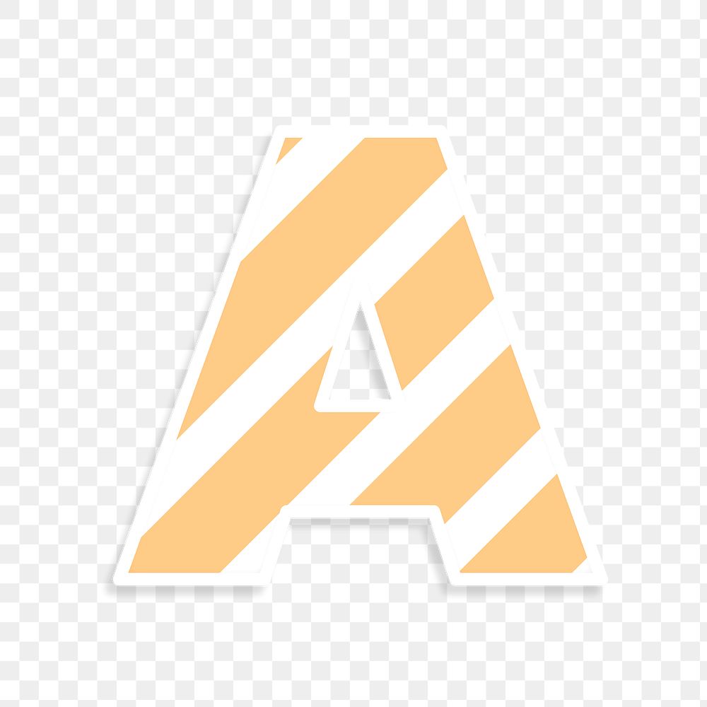 Png letter a striped font