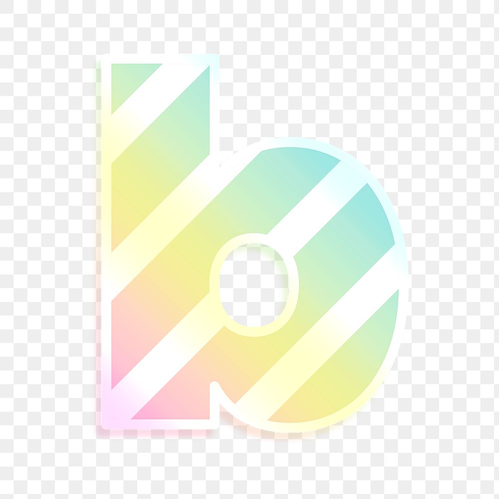 Png letter b rainbow gradient