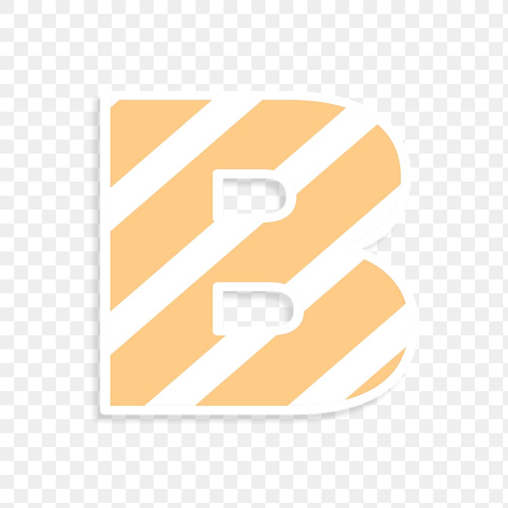 Png letter b striped font