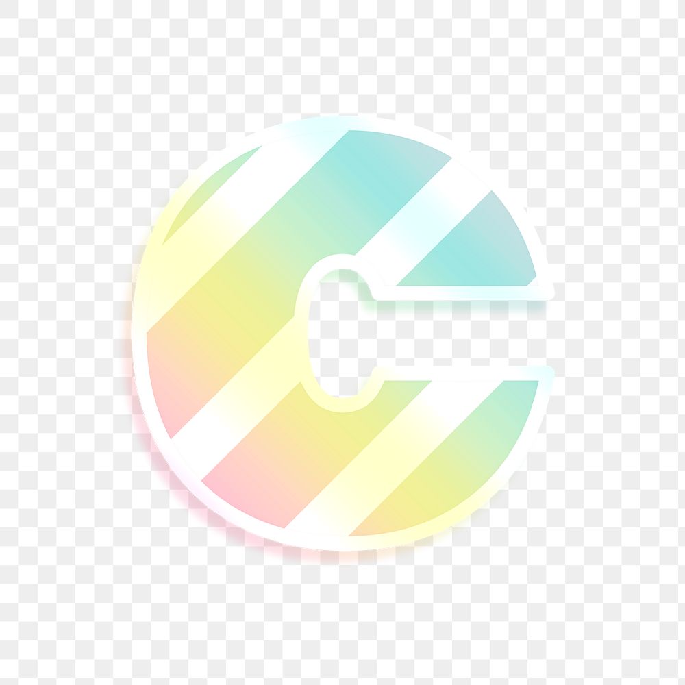 Png letter c rainbow gradient