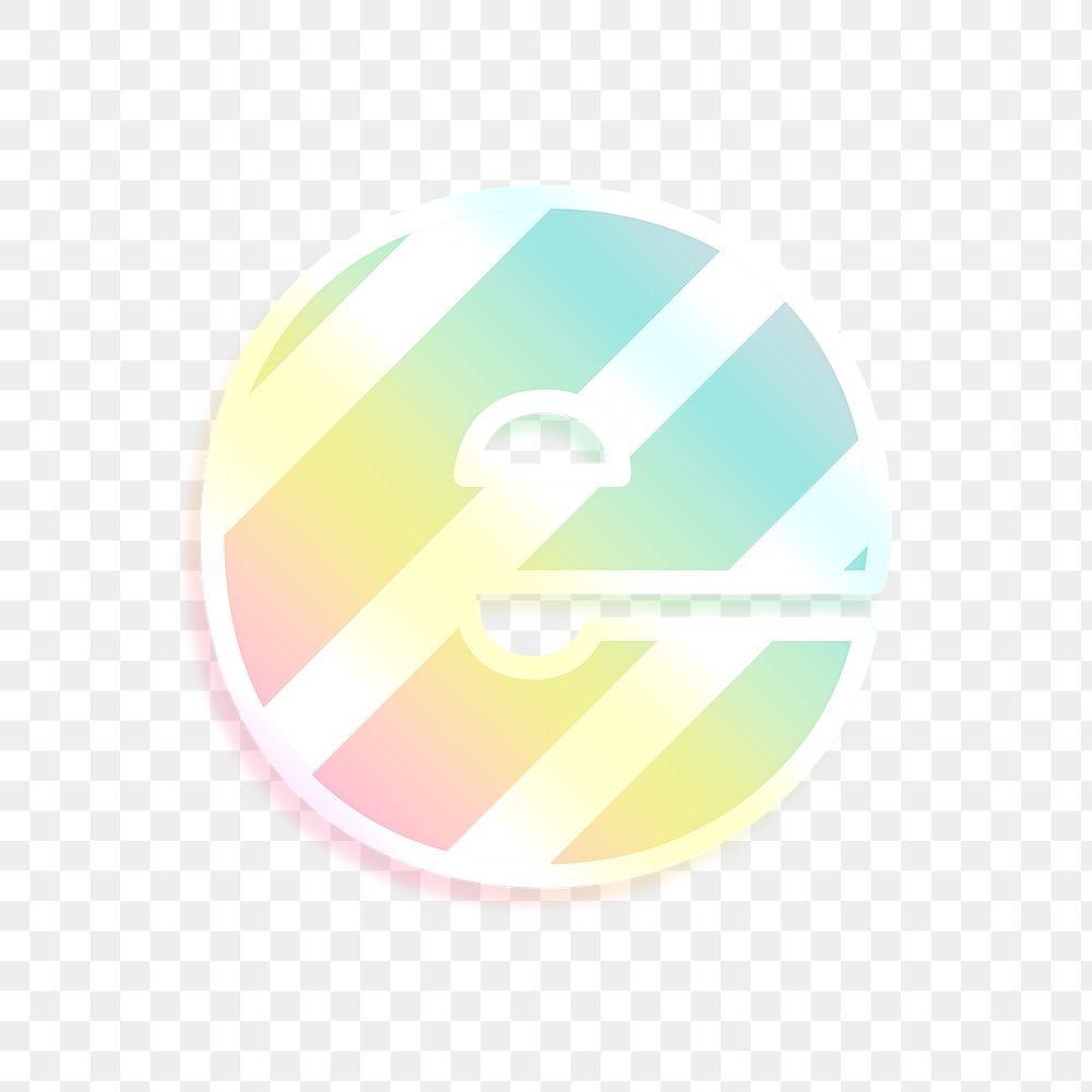 Png letter e rainbow gradient