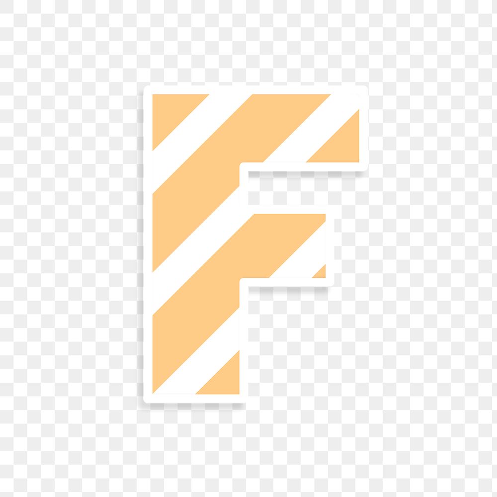 Png letter f striped font