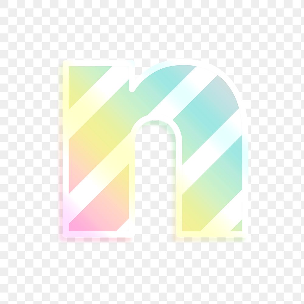 Png letter n rainbow gradient