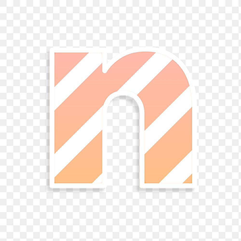 Png letter n  striped font