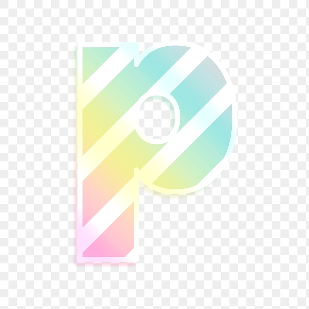 Png letter p rainbow gradient