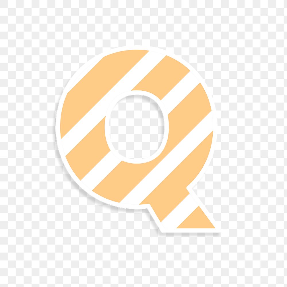 Png letter q striped font