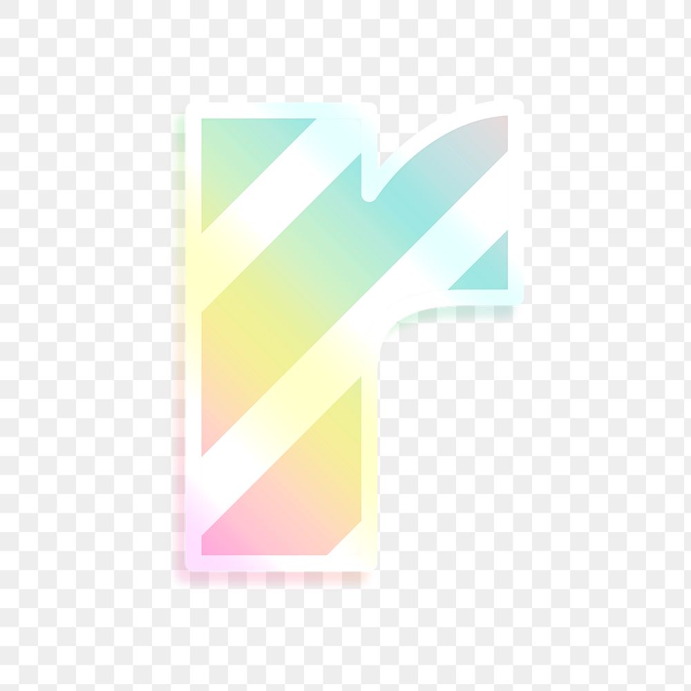 Png letter r rainbow gradient