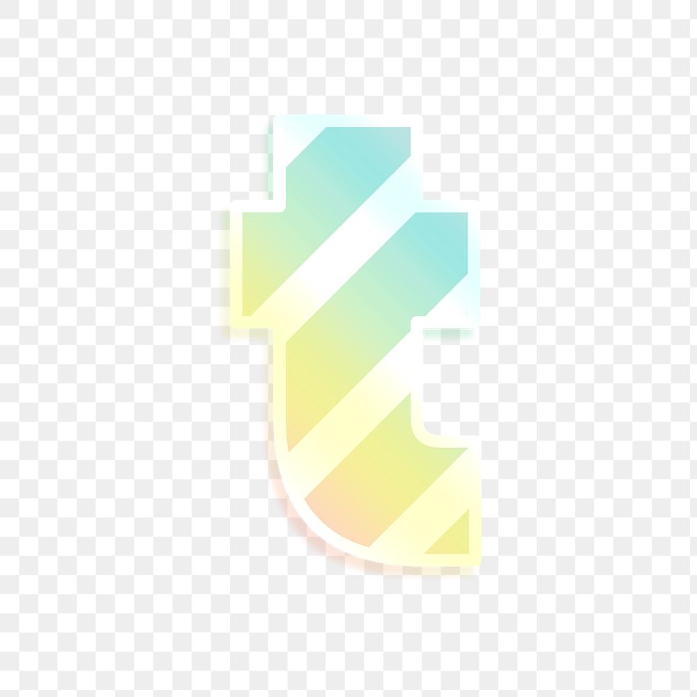Png letter t rainbow gradient