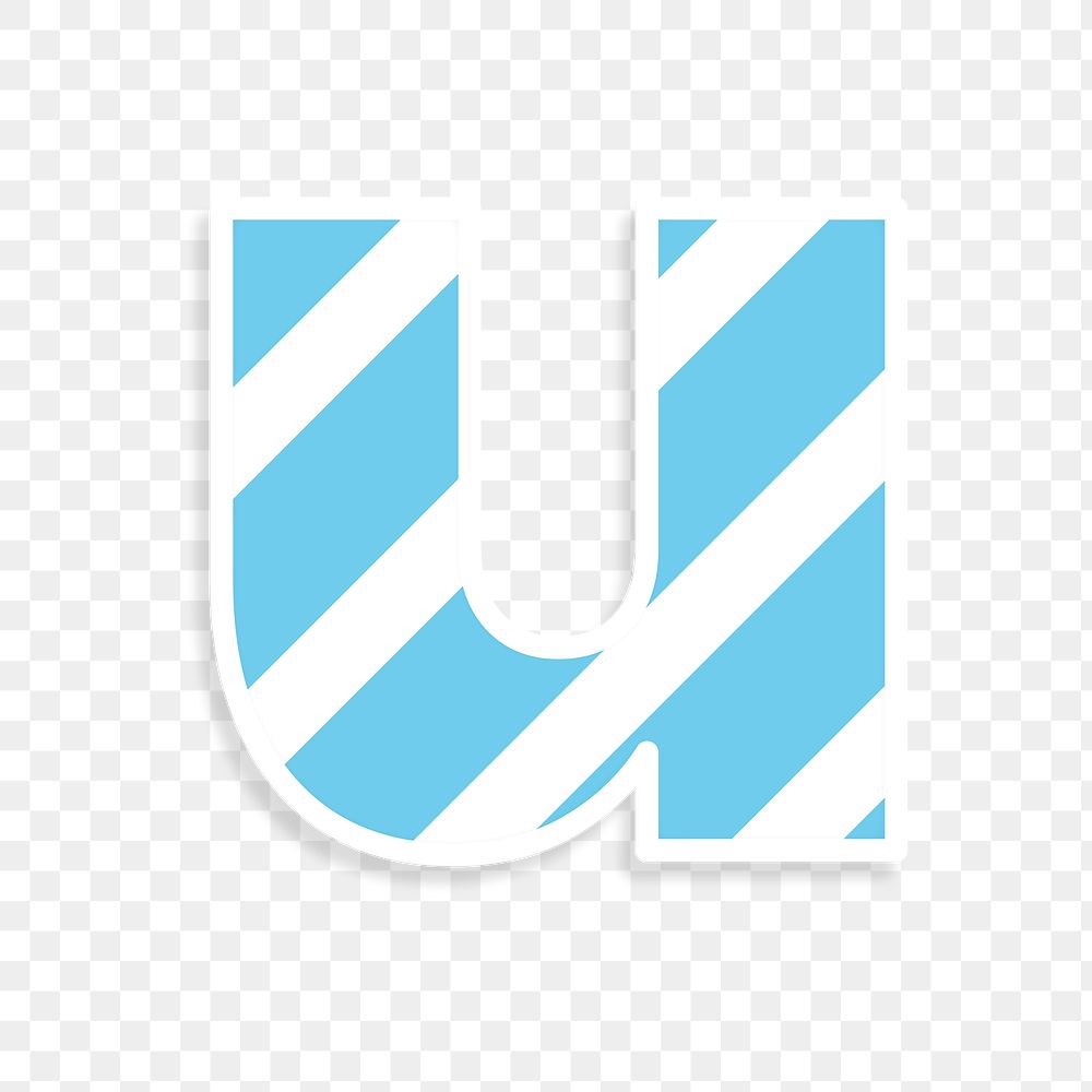 Png letter u striped font