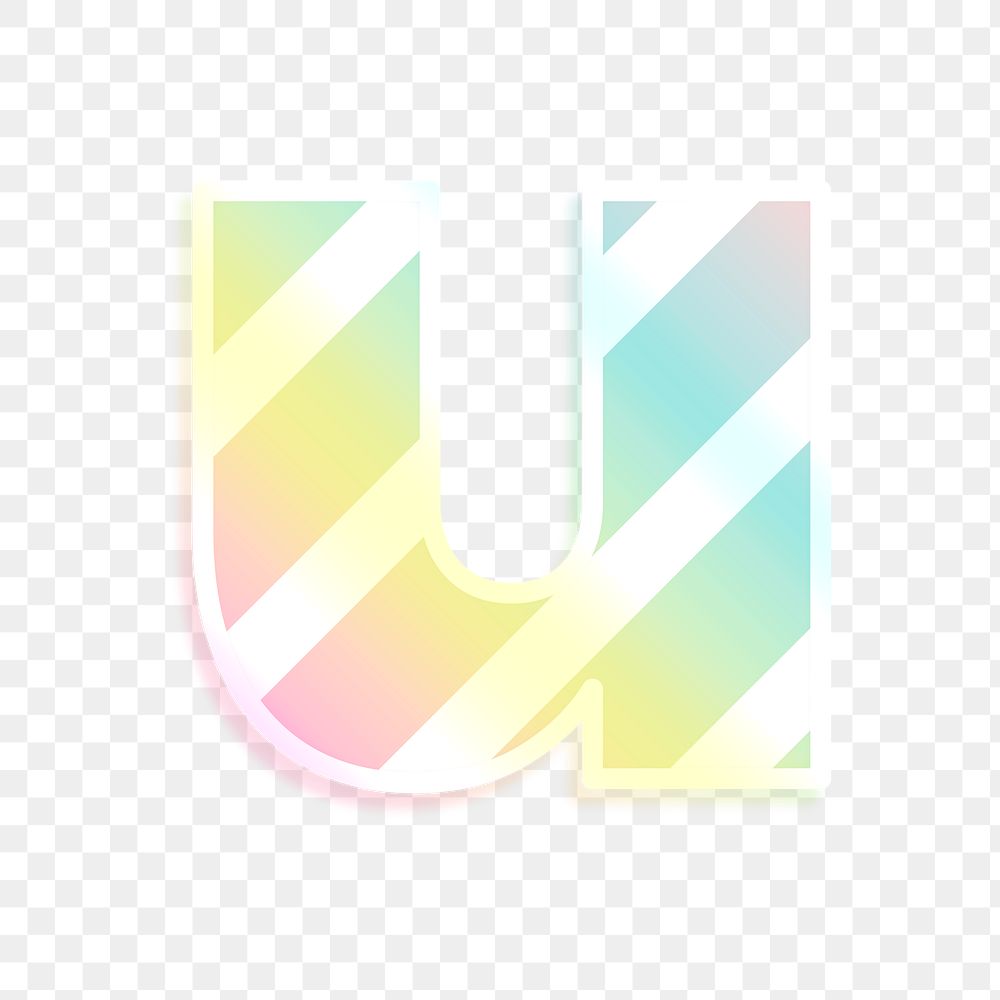 Png letter u rainbow gradient