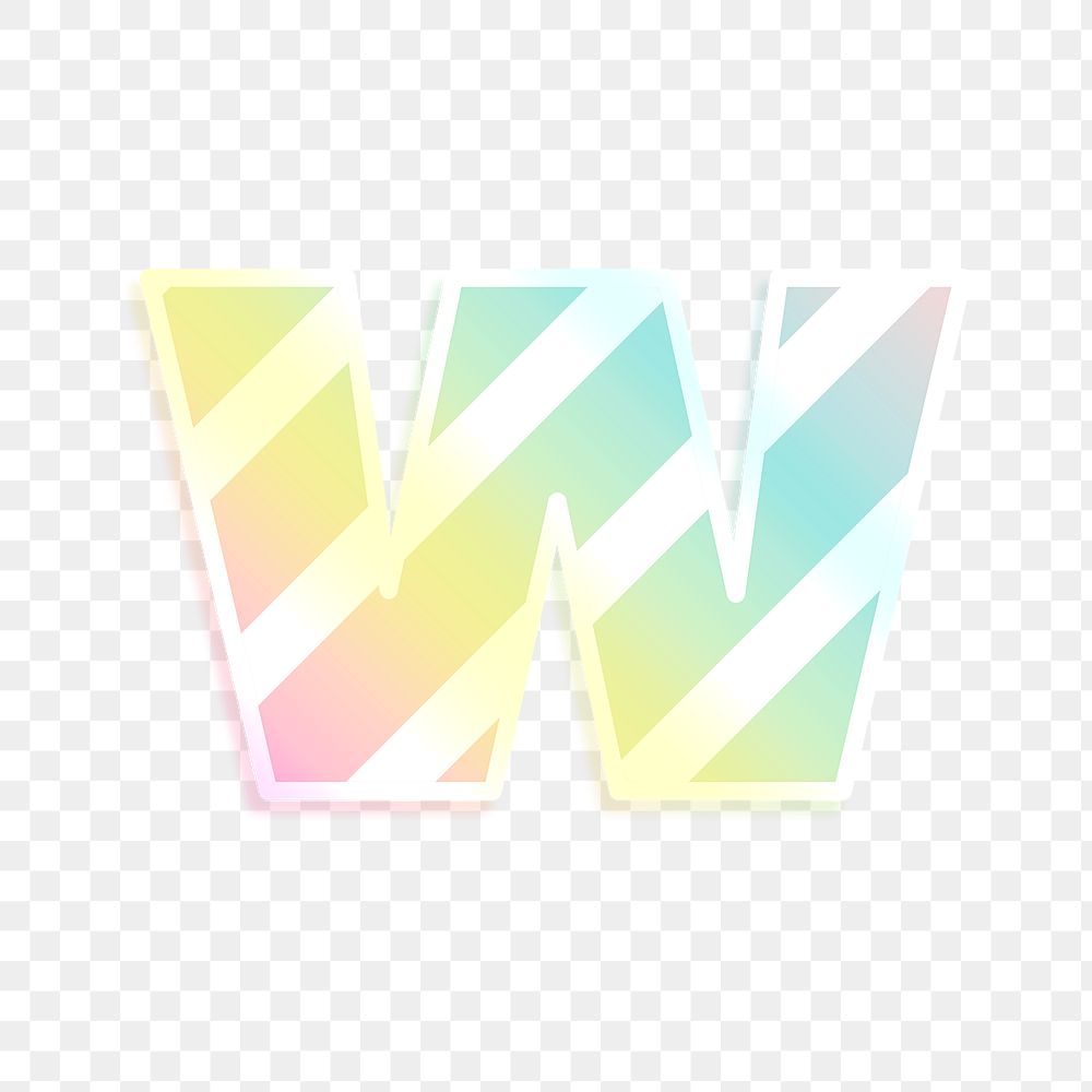 Png letter w rainbow gradient