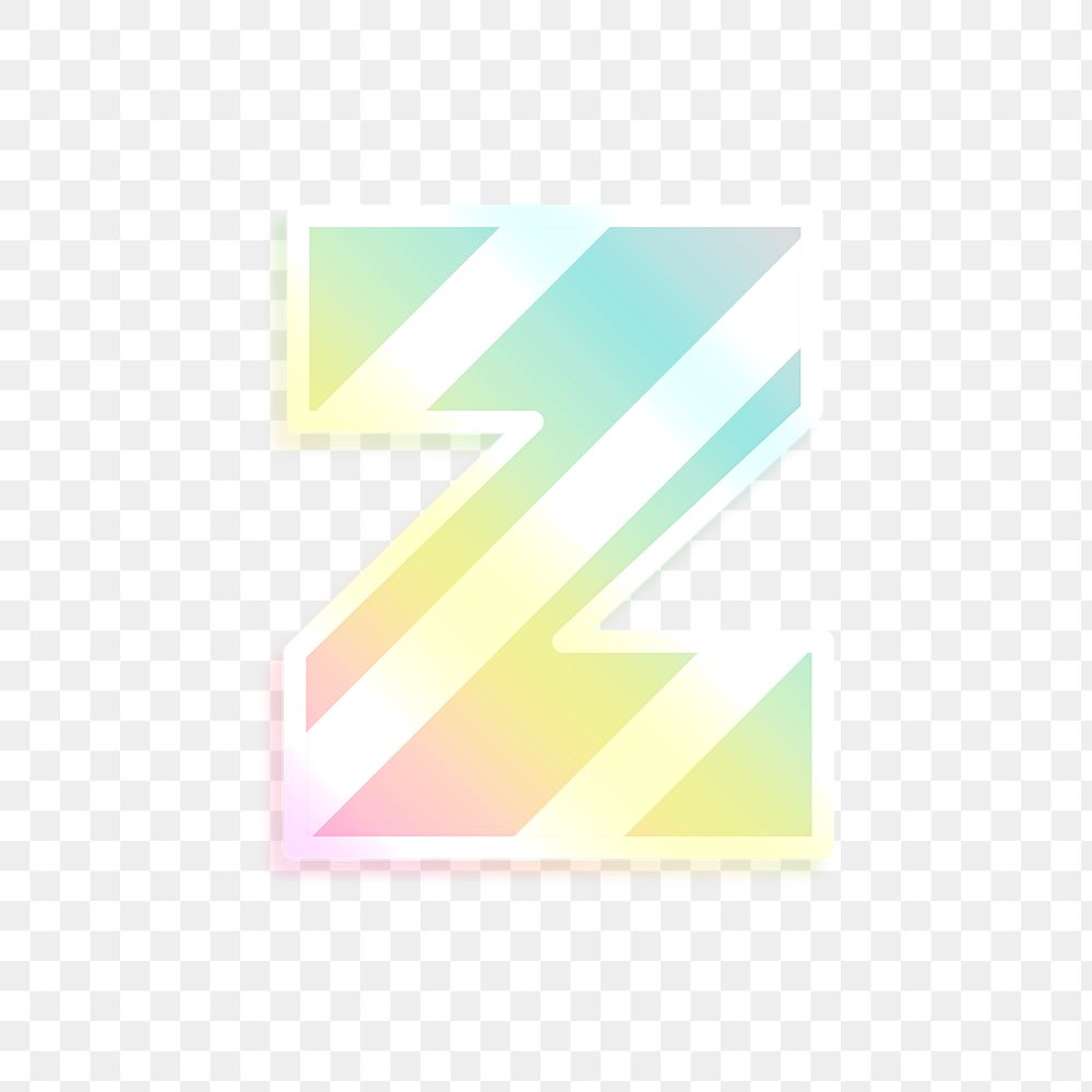 Png letter z rainbow gradient