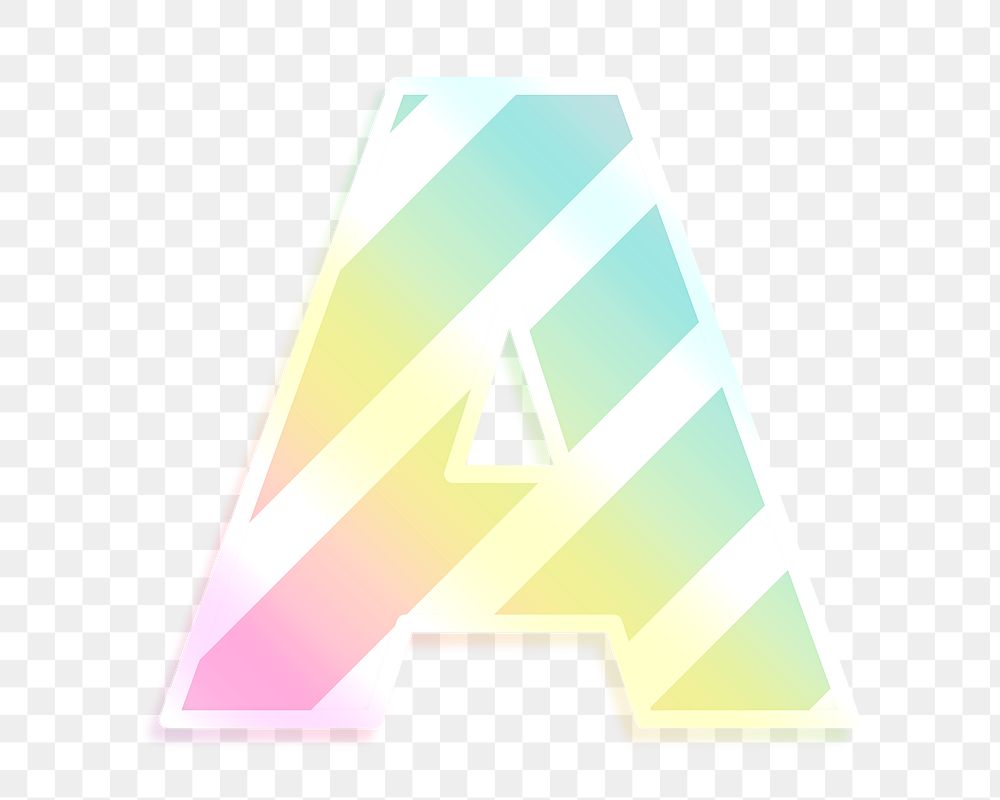 Png letter a rainbow gradient