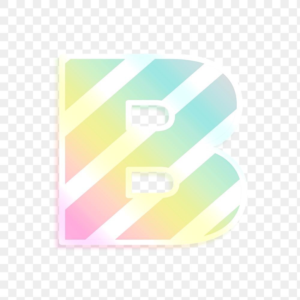 Png letter b rainbow gradient