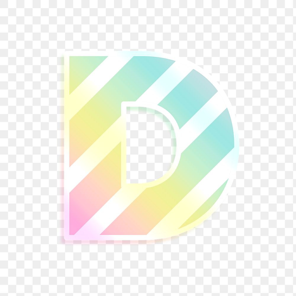 Png letter d rainbow gradient