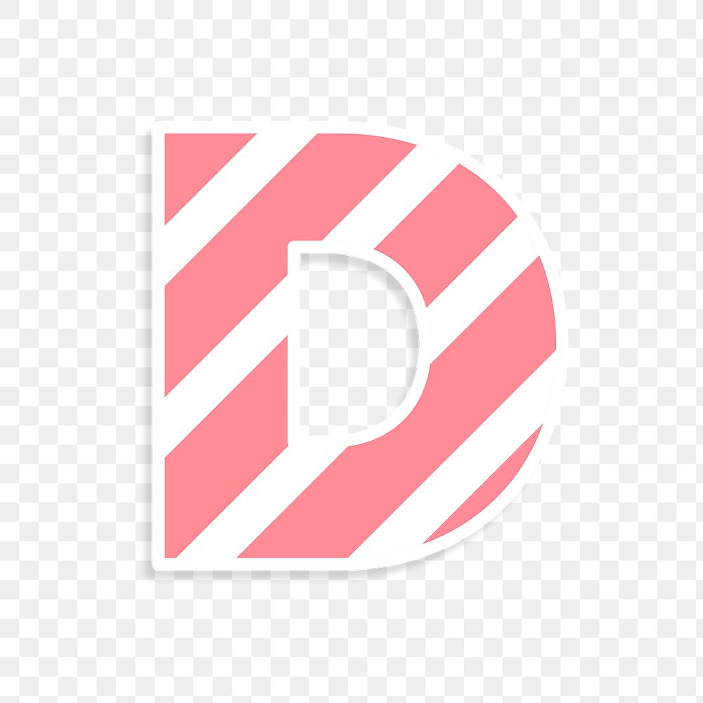 Png letter d striped font