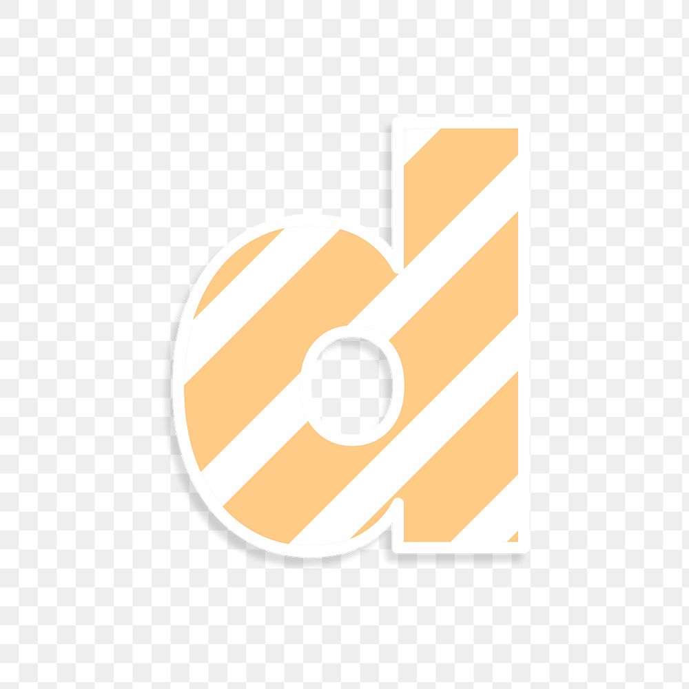 Png letter d striped font