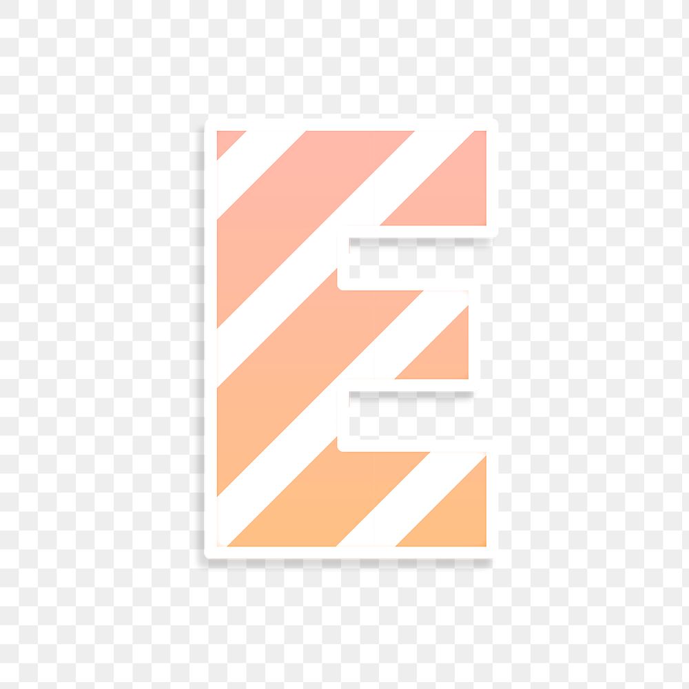 Png letter e striped font
