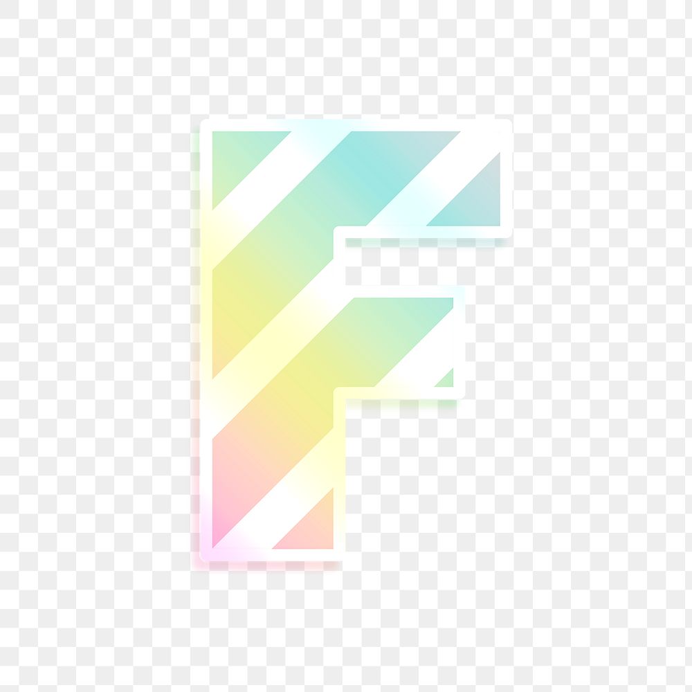 Png letter f rainbow gradient