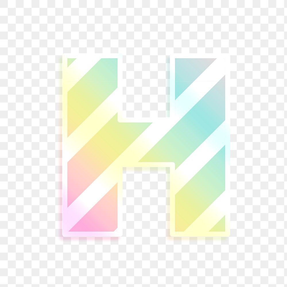 Png letter h rainbow gradient