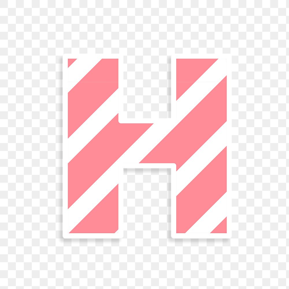 Png letter h striped font
