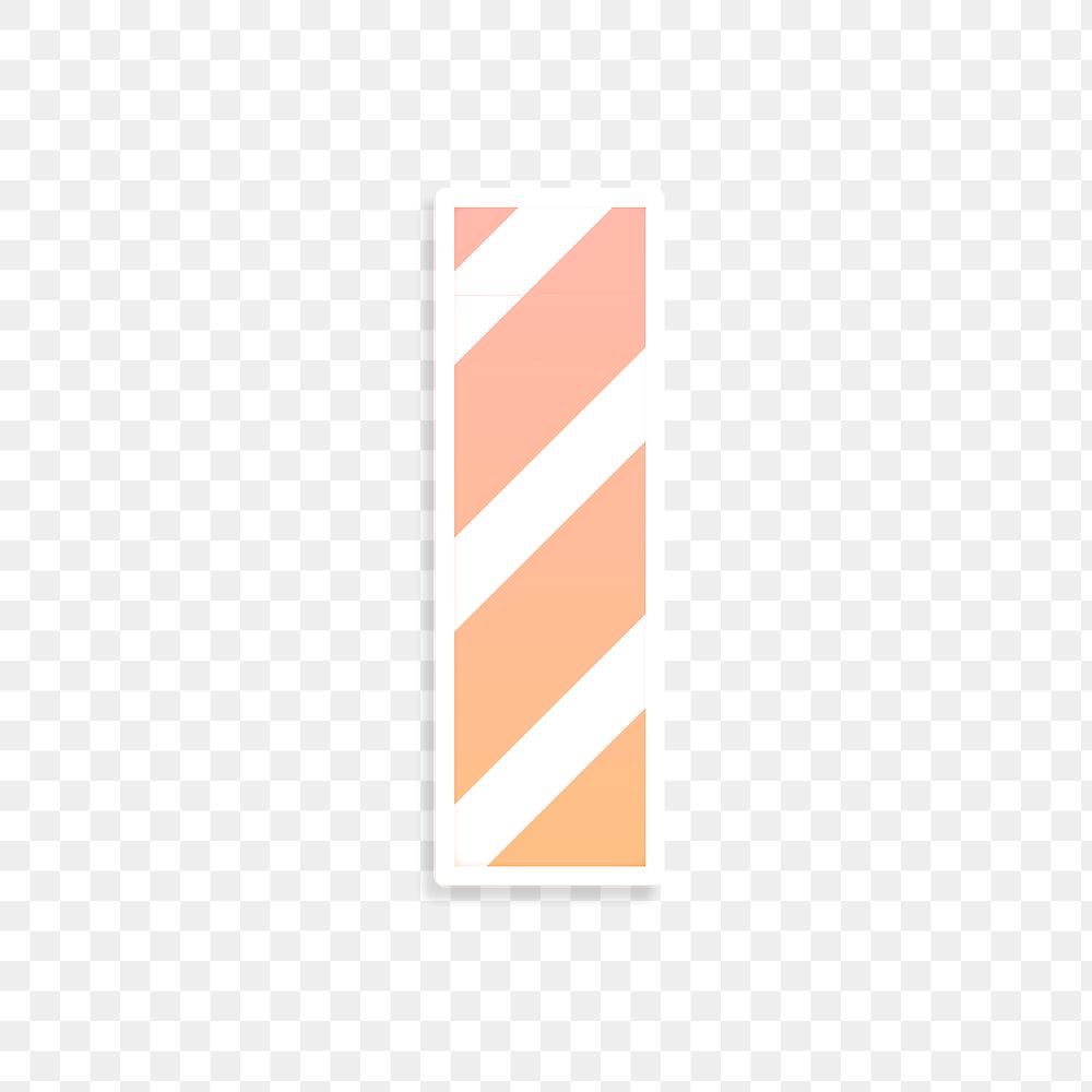 Png letter i striped font