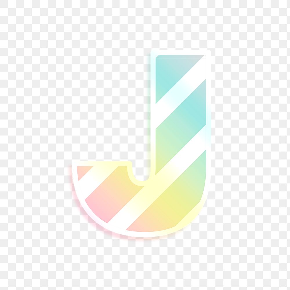 Png letter j rainbow gradient
