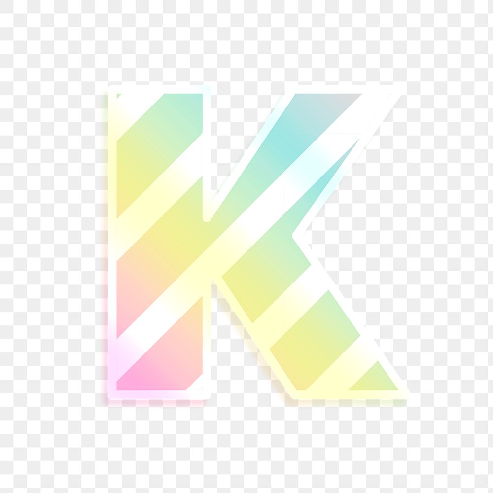 Png letter k rainbow gradient
