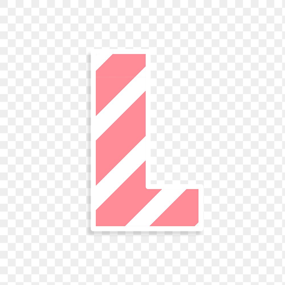 Png letter l striped font