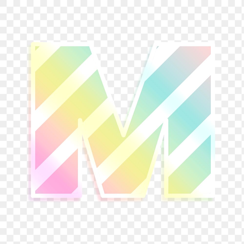 Png letter m rainbow gradient