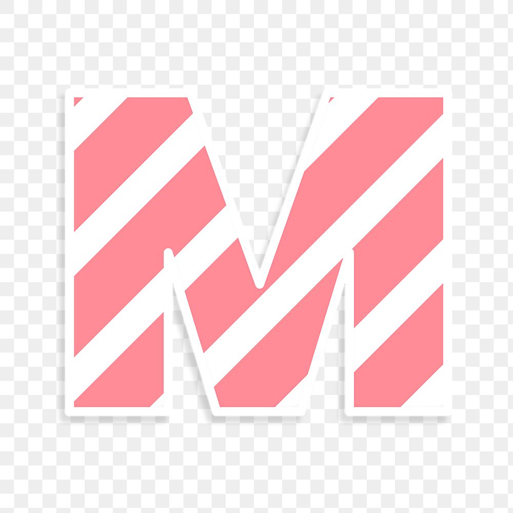 Png letter m striped font