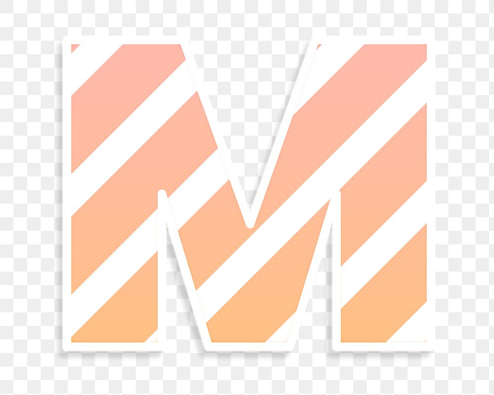 Png letter m striped font