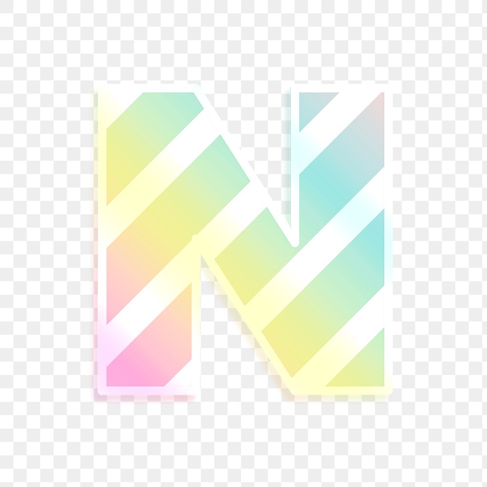 Png letter n rainbow gradient