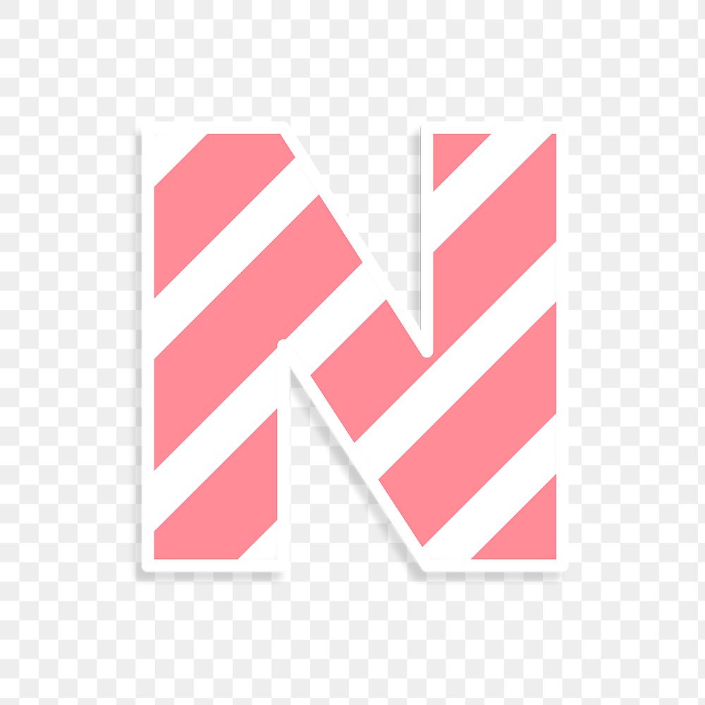 Png letter n striped font