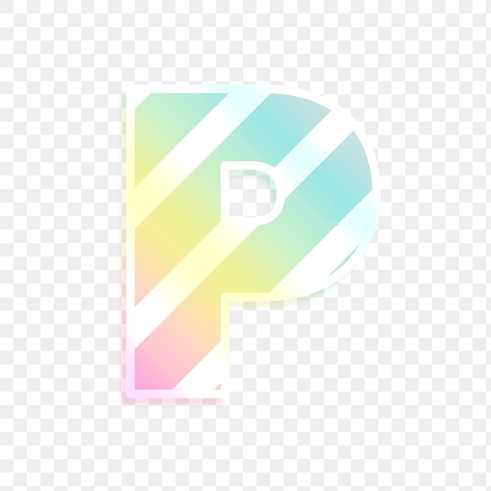 Png letter p rainbow gradient