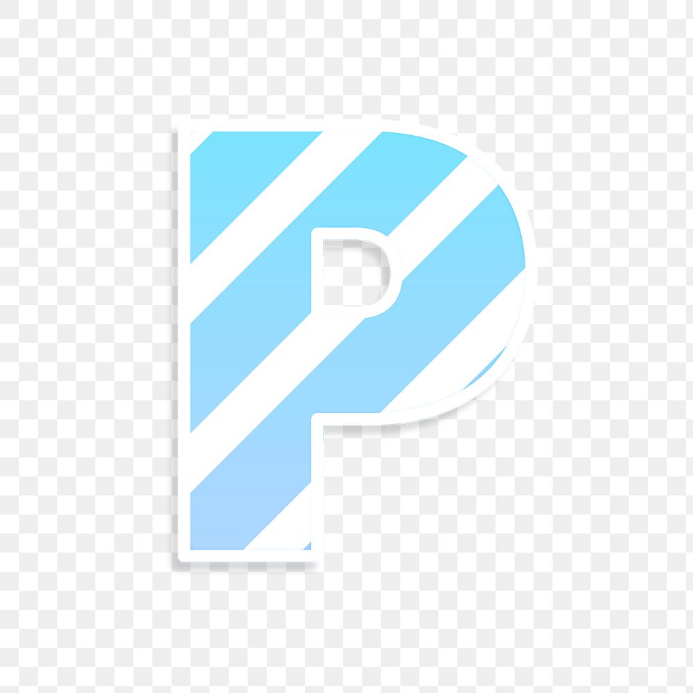 Png letter p pastel gradient
