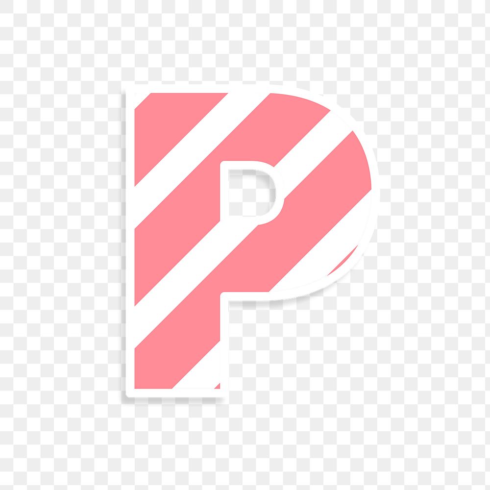 Png letter p striped font