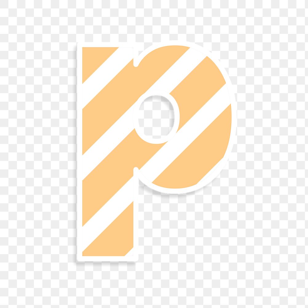 Png letter p striped font