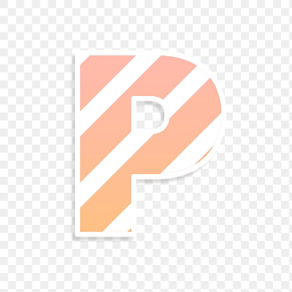 Png letter p pastel gradient