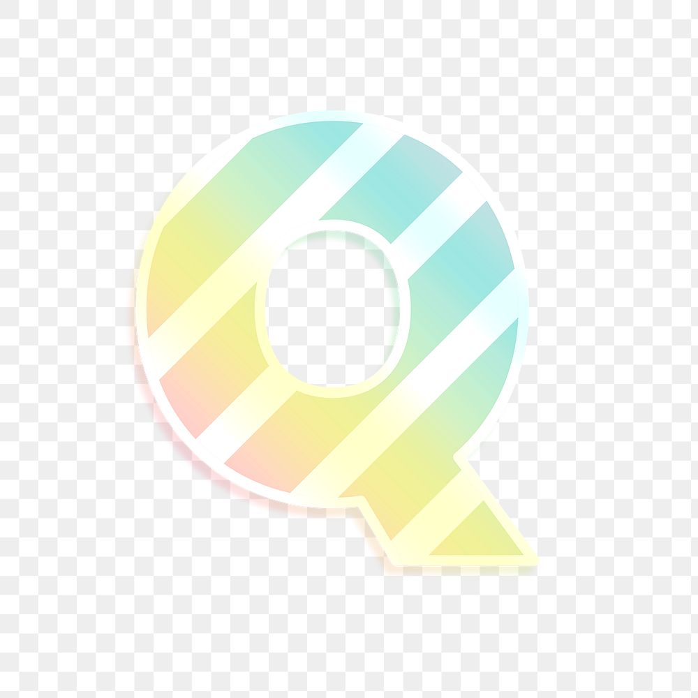 Png letter q rainbow gradient