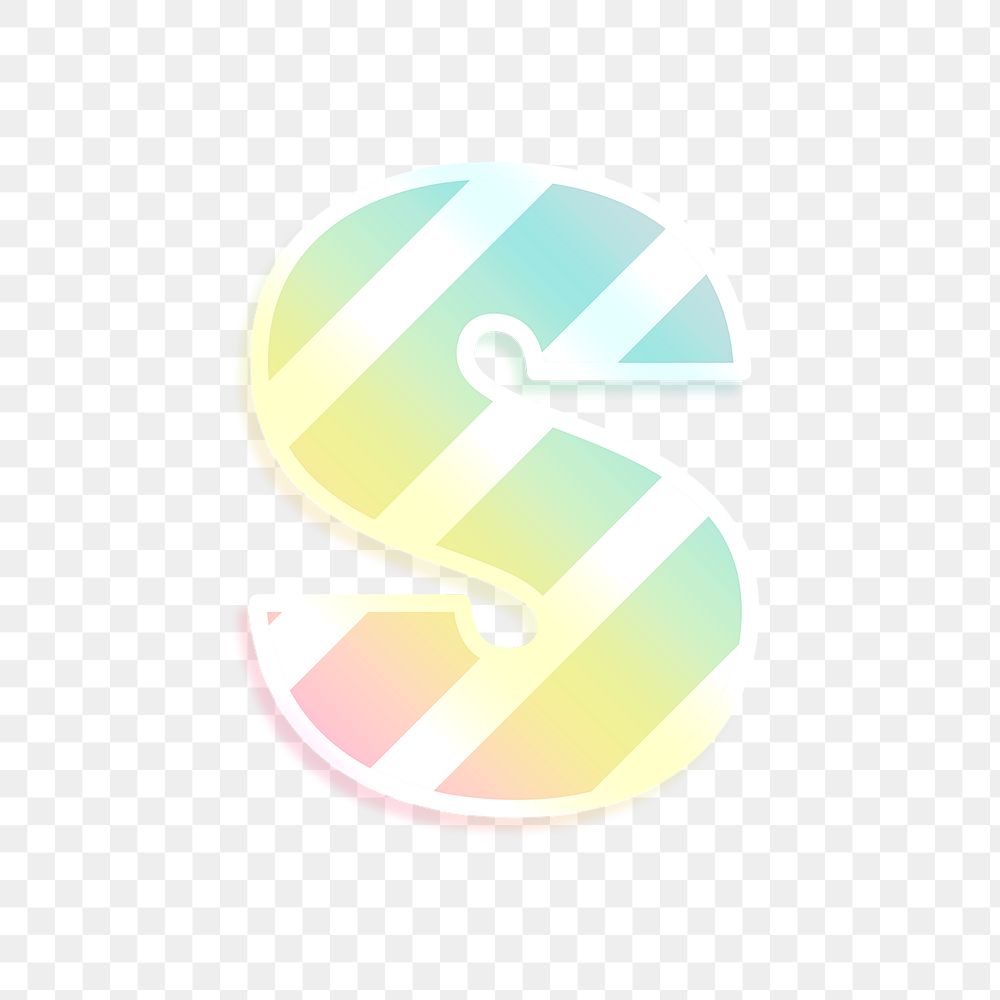Png letter s rainbow gradient