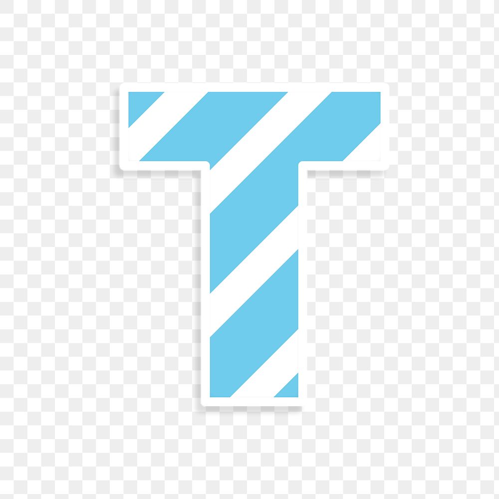 Png letter t striped font