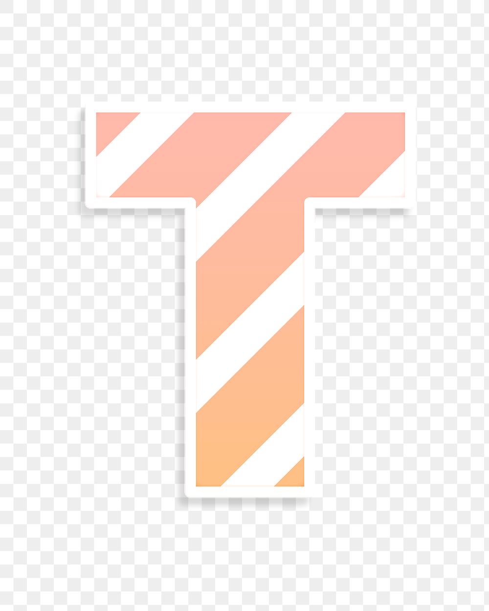 Png letter t striped font