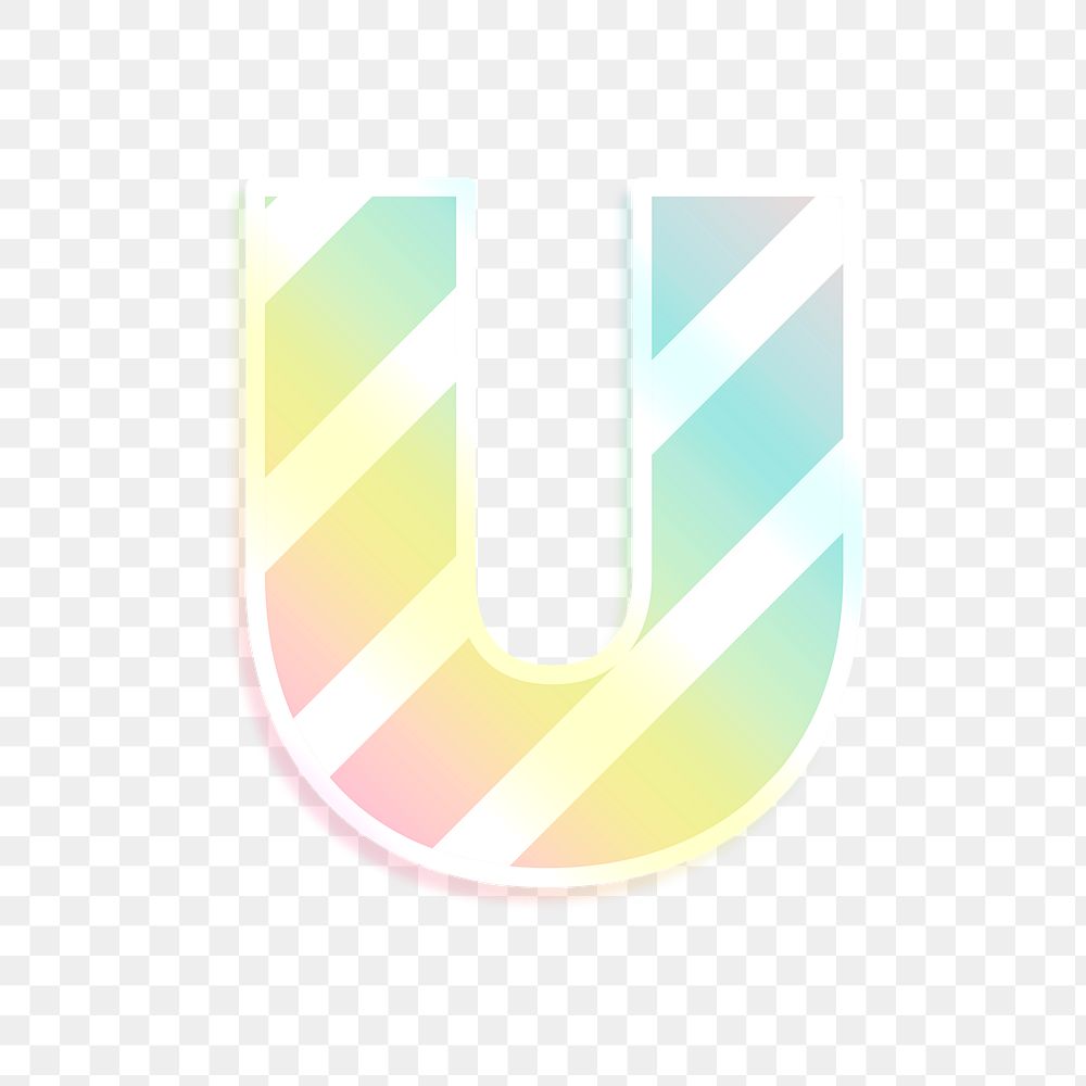 Png letter u rainbow gradient