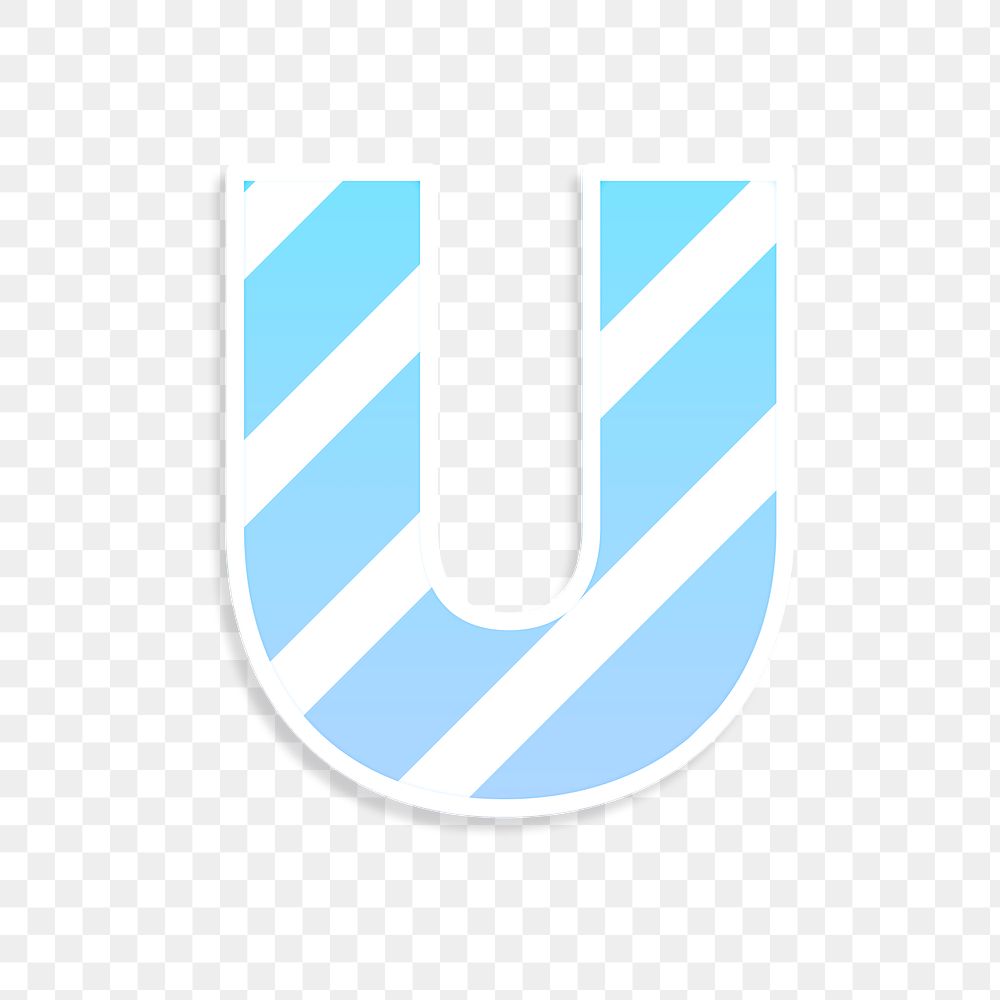 Png letter u striped font