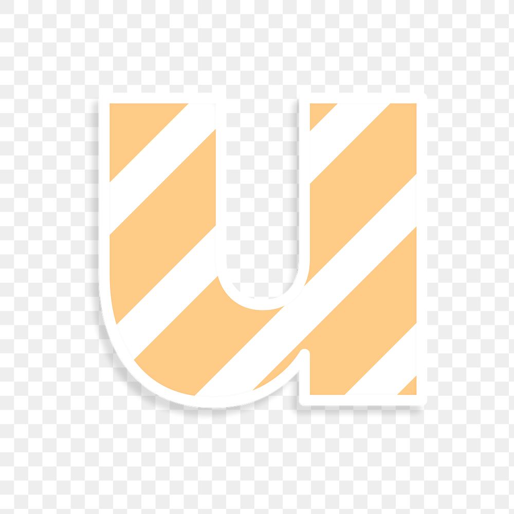 Png letter u striped font