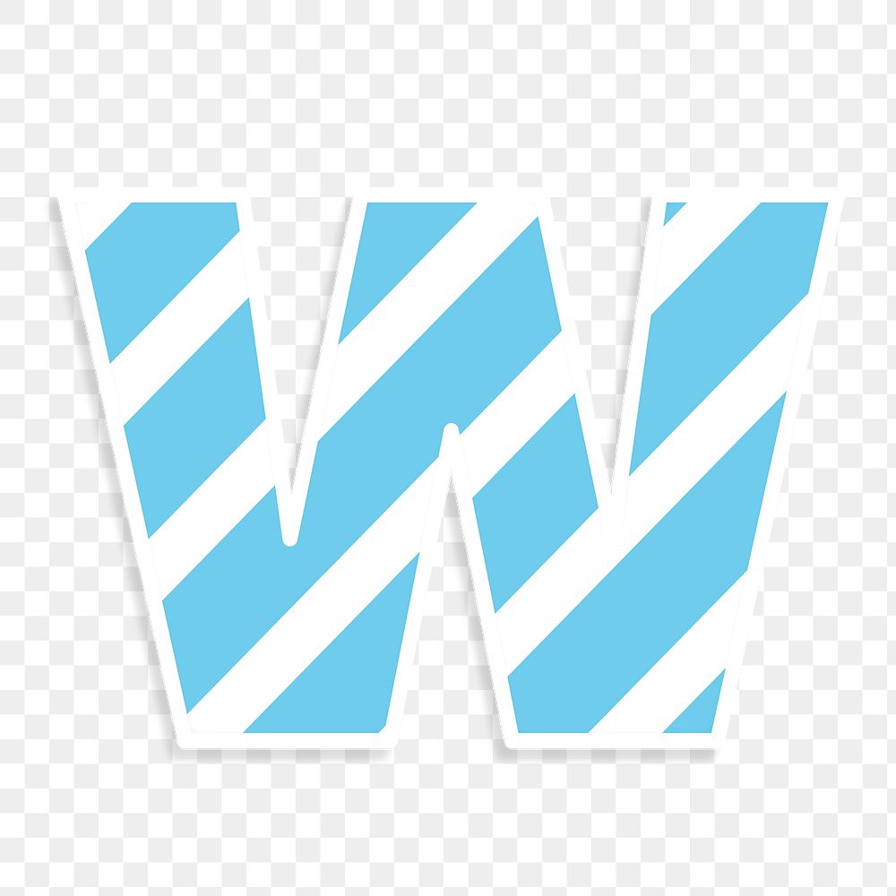 Png letter w striped font