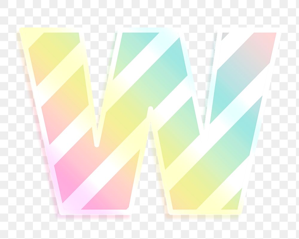 Png letter w rainbow gradient